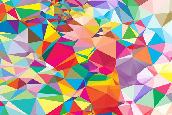 Vector graphics with multicolored triangles