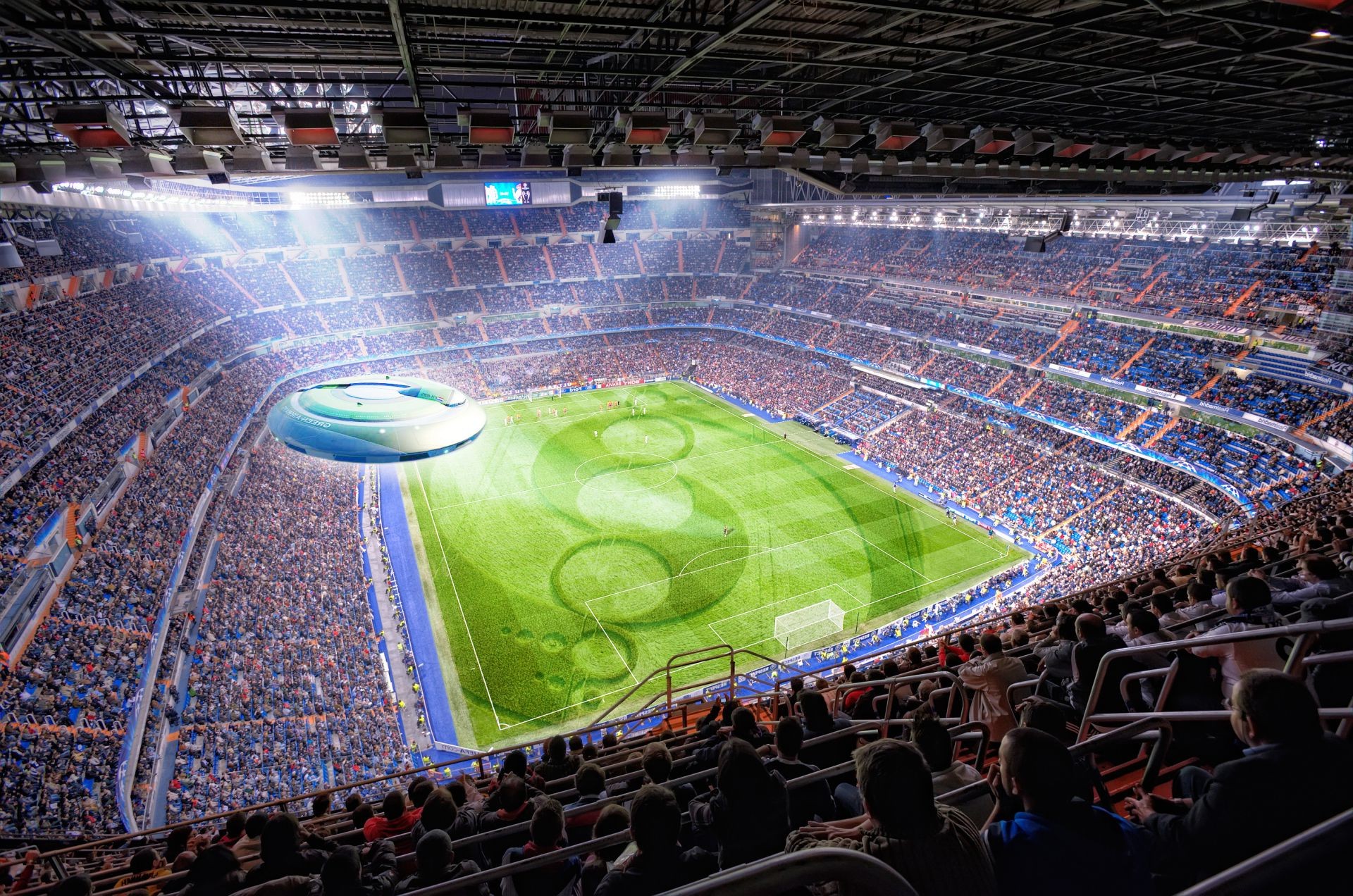 football stadium competition soccer sports fan grandstand sport game crowd audience tribune ball line goal bleachers venue field play spectator match