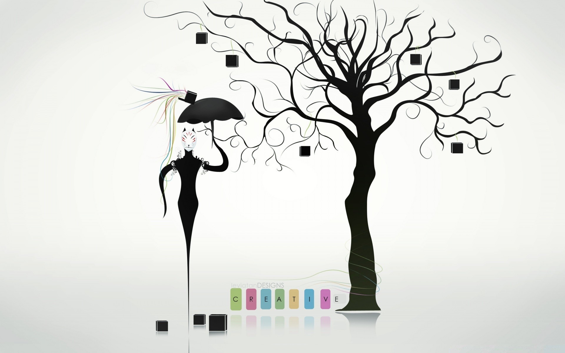 vector art nature graphic design silhouette illustration leaf growth woman tree