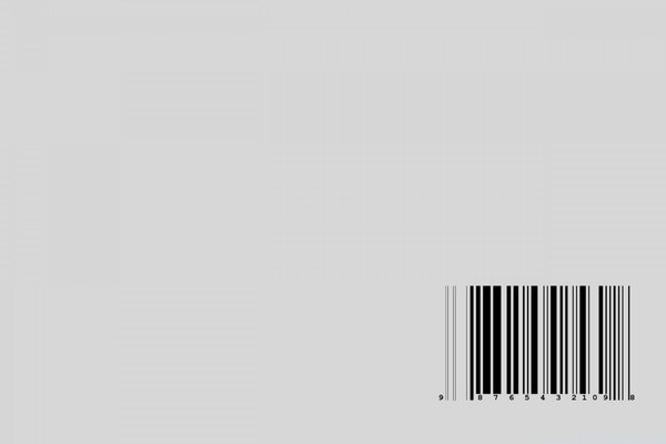 Black barcode on white background