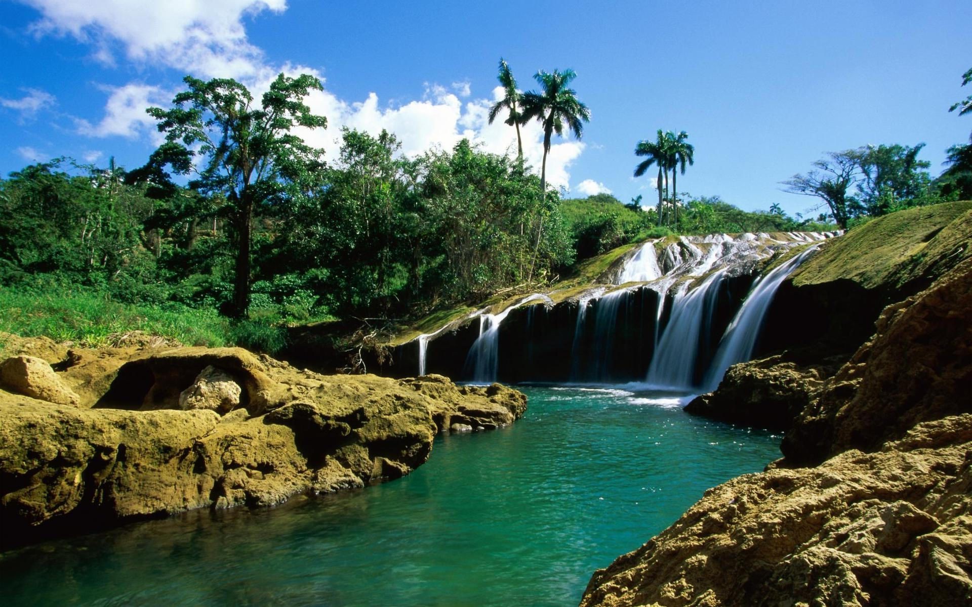 cascades eau tropical voyage nature rock paradis vacances été paysage mer paysage plage à l extérieur scénique océan arbre belle ciel turquoise