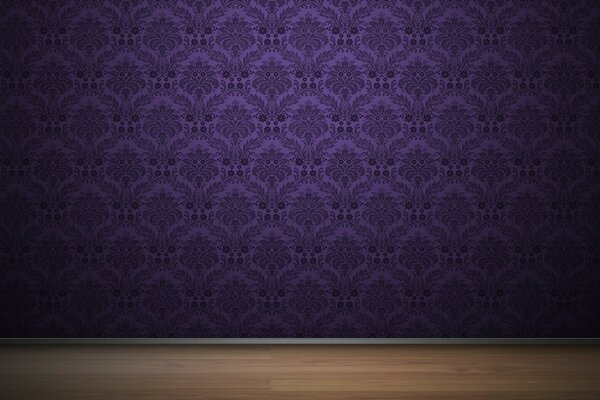 Purple wallpaper with black pattern