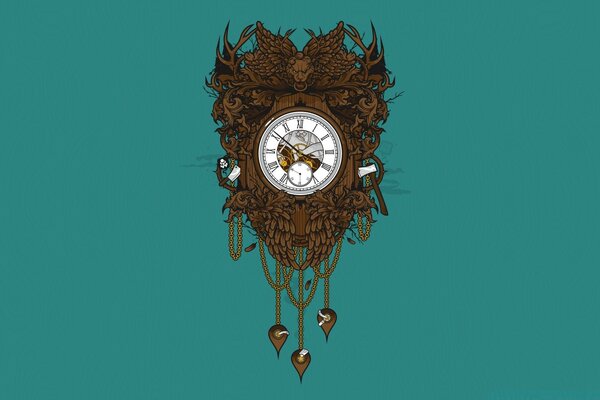 Victorian Clock vector art
