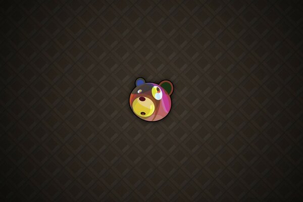 Rainbow bear . Vector graphics