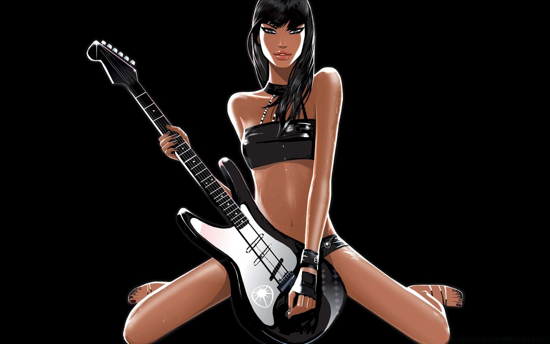 vector art woman sexy isolated one music adult