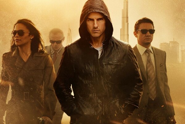 Tom Cruise and the Mission Impossible team