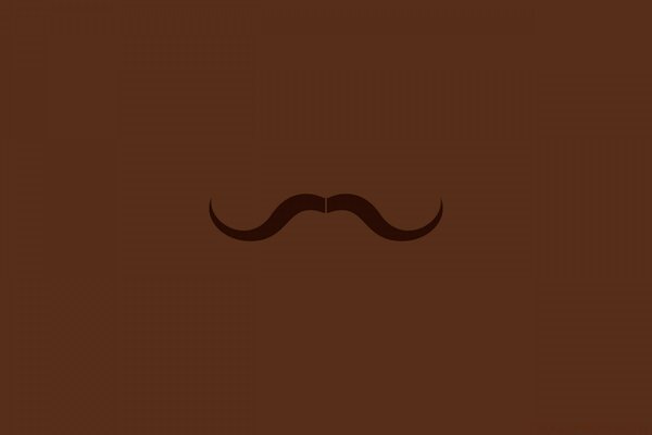 Minimalistic mustache pattern. Vector graphics