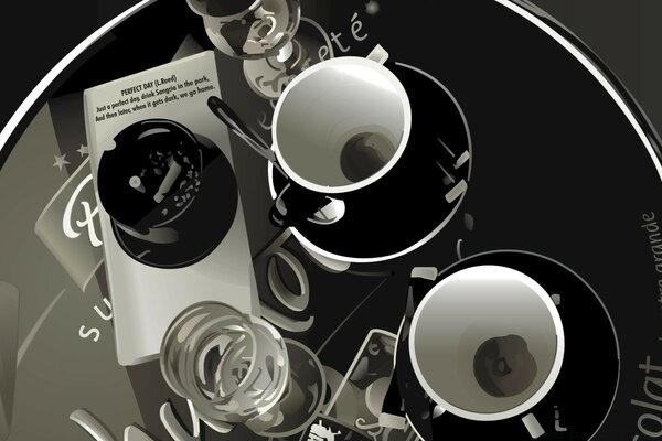 Vector graphics coffee equipment