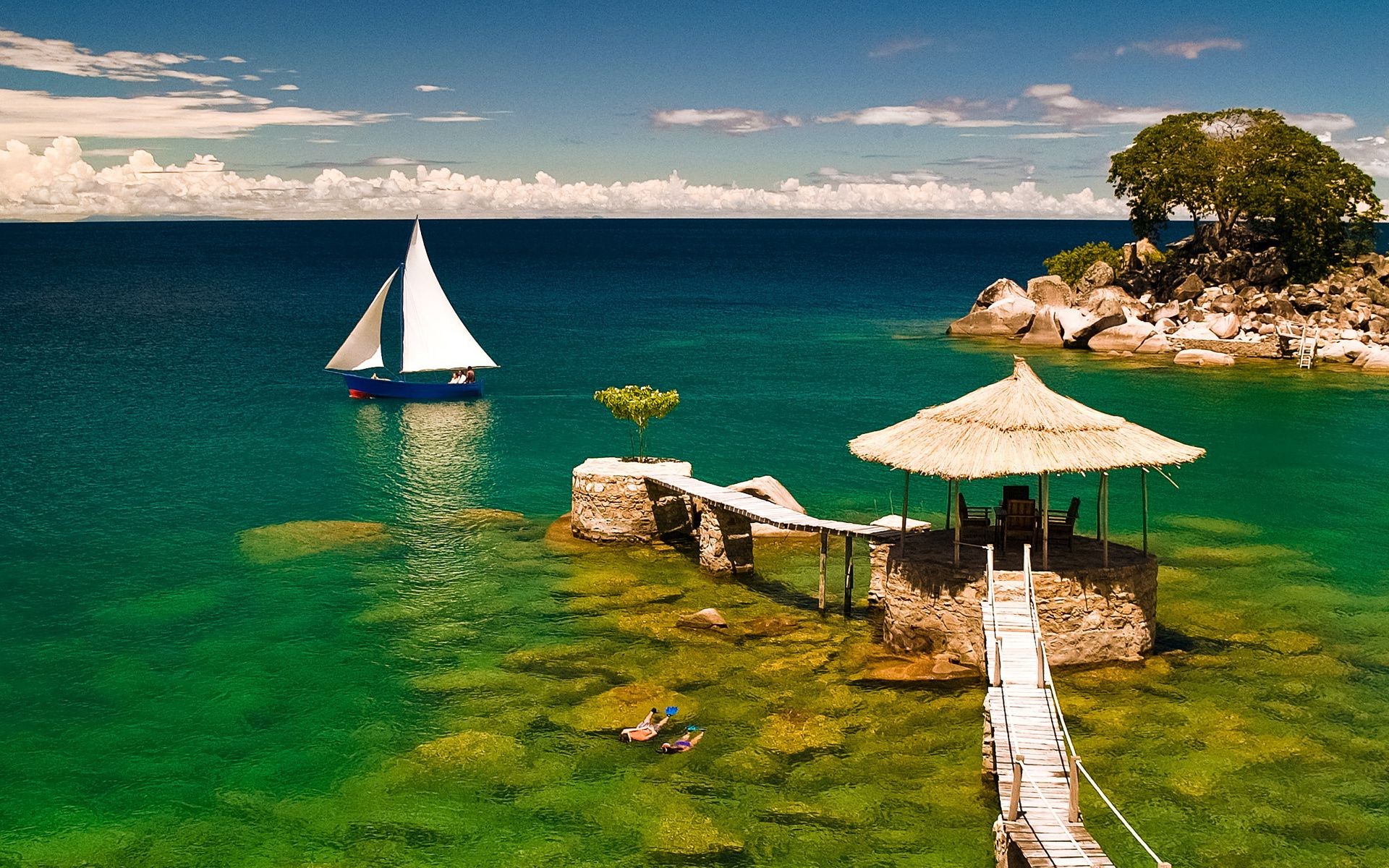 mer et océan eau plage océan île été tropical mer mer voyage vacances station balnéaire turquoise paradis détente idylle sable paysage exotique baie nature