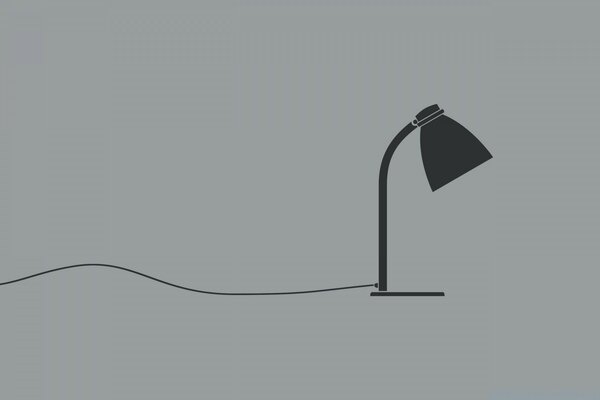 Black silhouette of a classic lamp