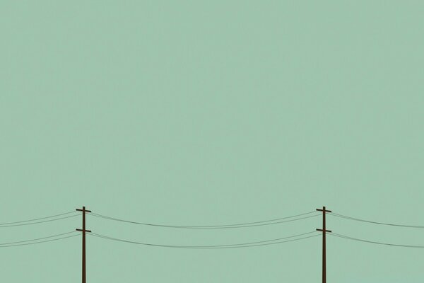 Telegraph poles of vector graphics