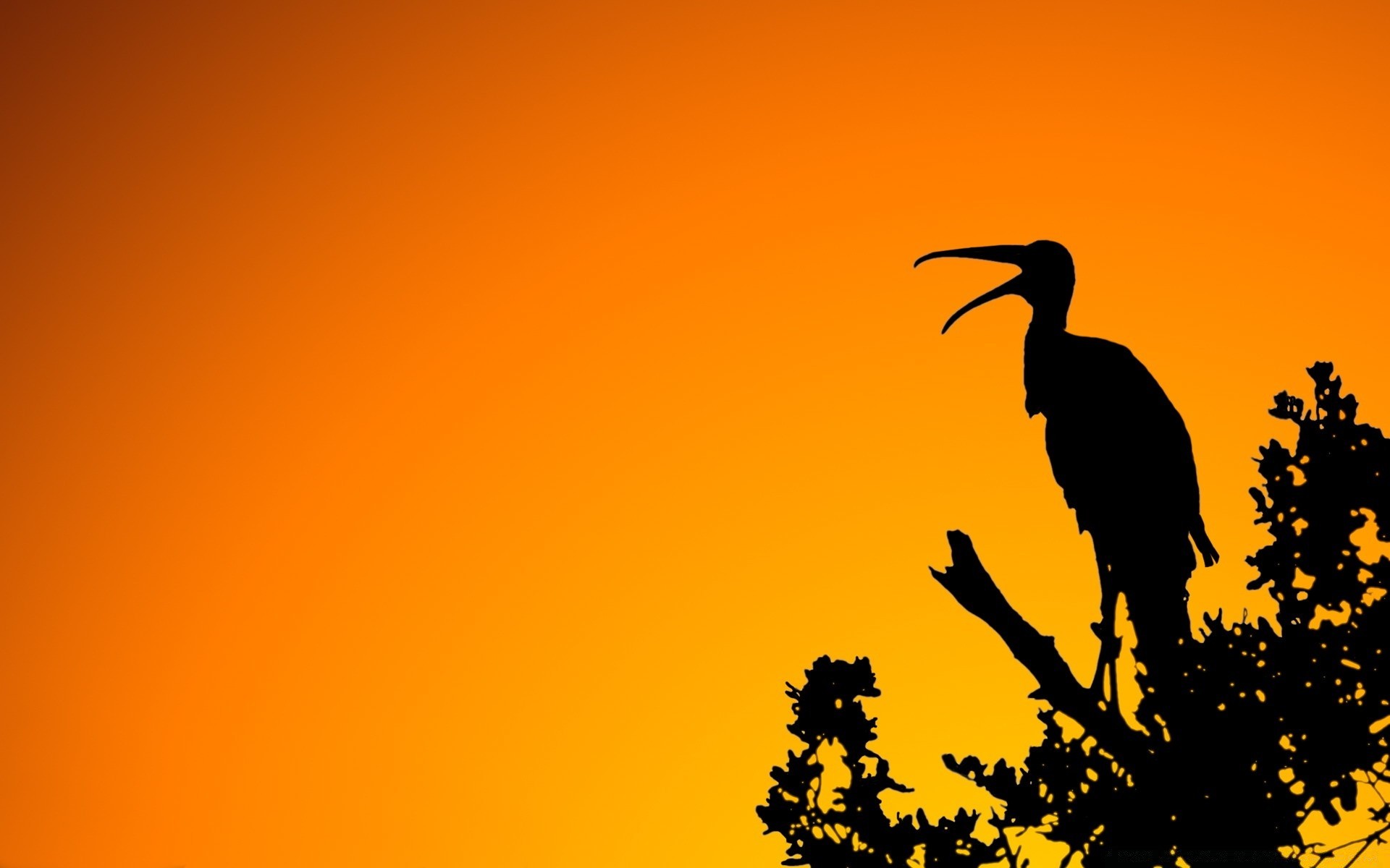 vector art sunset bird silhouette backlit dawn outdoors wildlife nature sky evening