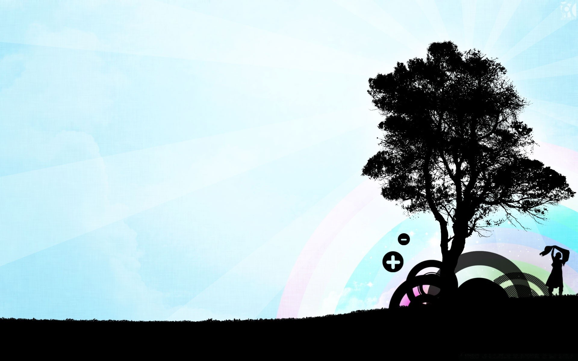 vector art landscape tree sky nature silhouette environment sun outdoors summer light fog weather cloud park