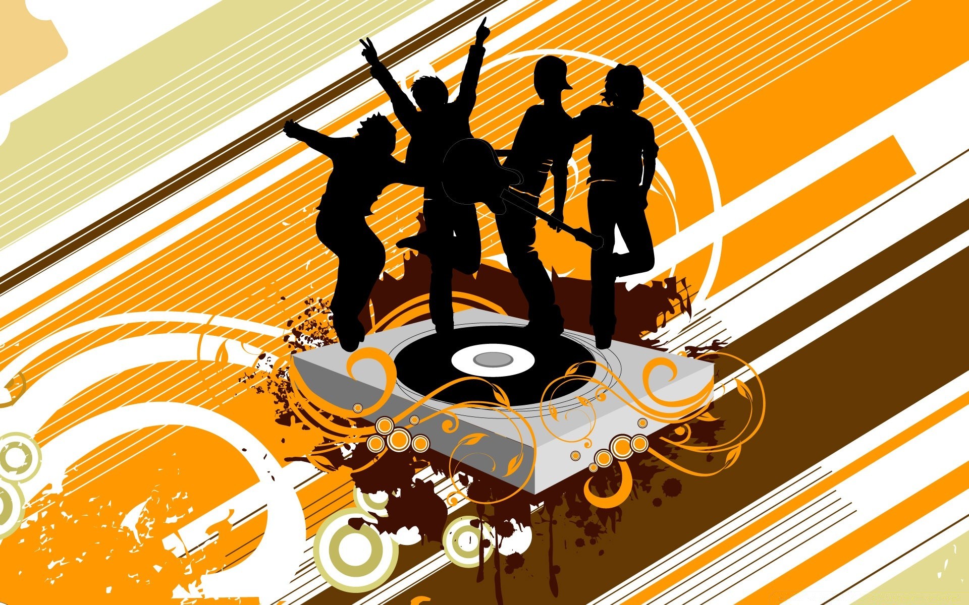 vector art illustration design vector desktop silhouette abstract art fun modern music