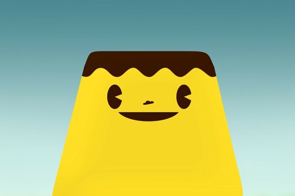 Vector art yellow pudding