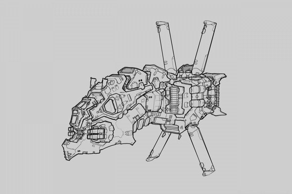 Concept de vecteur de vaisseau spatial art