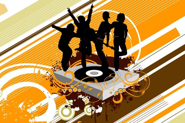 Dancers vector graphics art