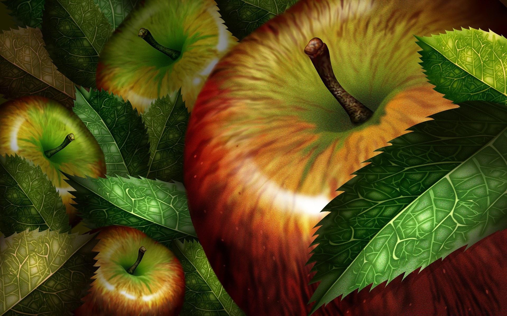 vector art leaf nature food fruit apple