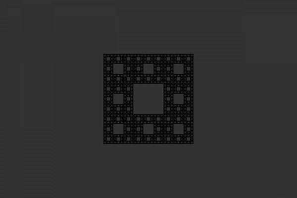 Black square on black background