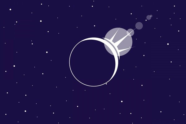 Schematische Darstellung einer Sonnenfinsternis