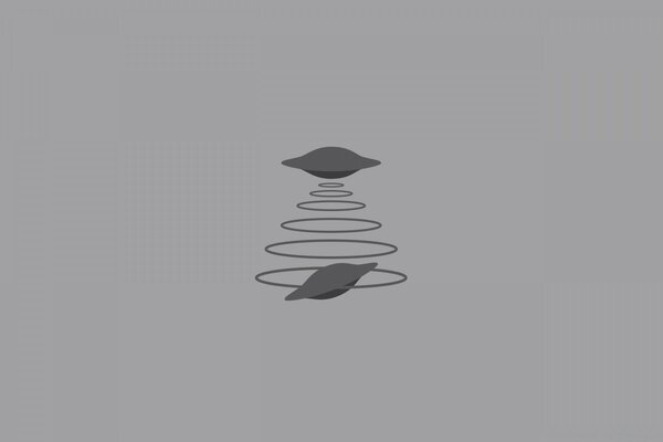Minimalistisches Muster mit UFO-Entführung