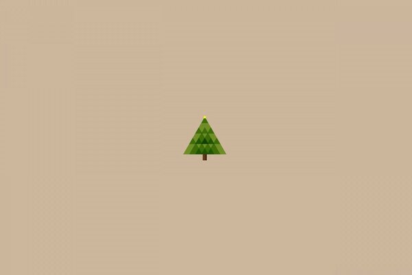 Minimalistic schematic drawing of a Christmas tree