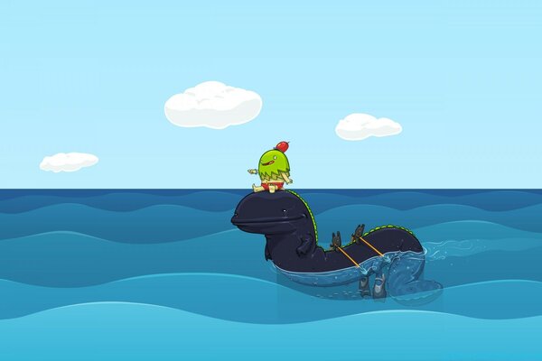 Image from the cartoon sea and sky