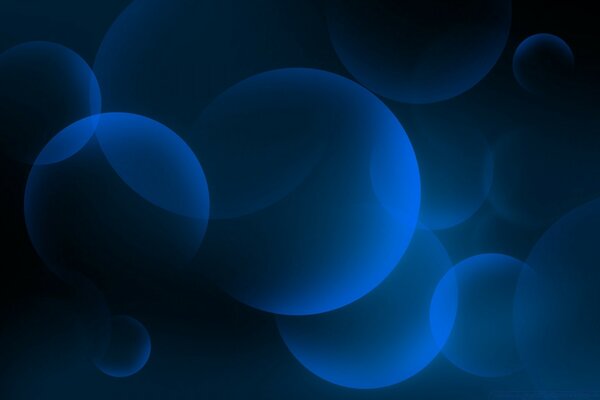 Soap bubbles on a black background