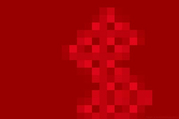 Sur fond rouge cubes rouges