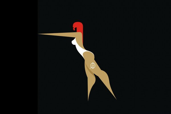 Vector arte minimalismo chica