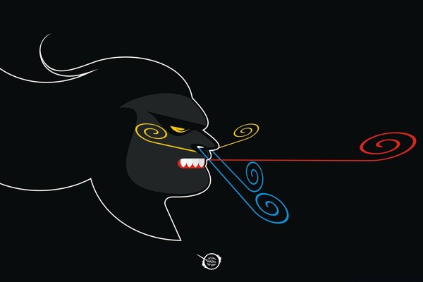 Illustration of vector graphics on a black background