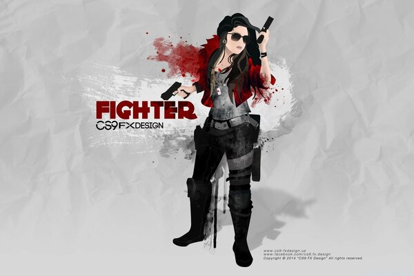 Vector graphics of women from the game