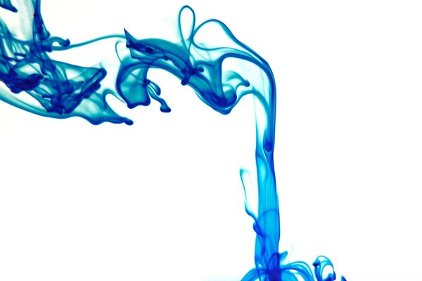 Movement of the water flow on a white background