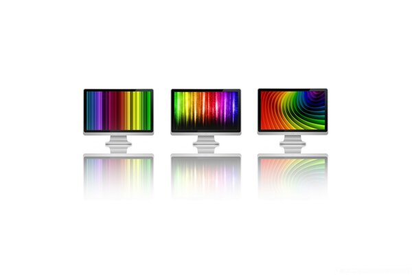 Bright graphic design of monitors