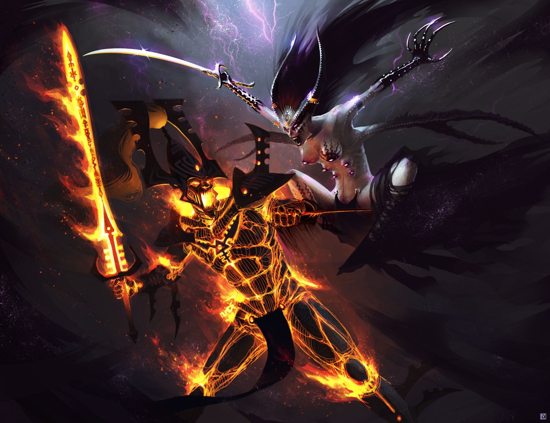 аватара хаос warhammer 40k хранитель секретов эльдары бой демон