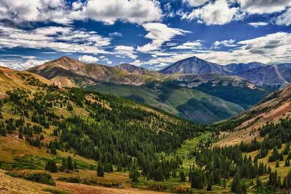 Hilly landscape is a great place to walk