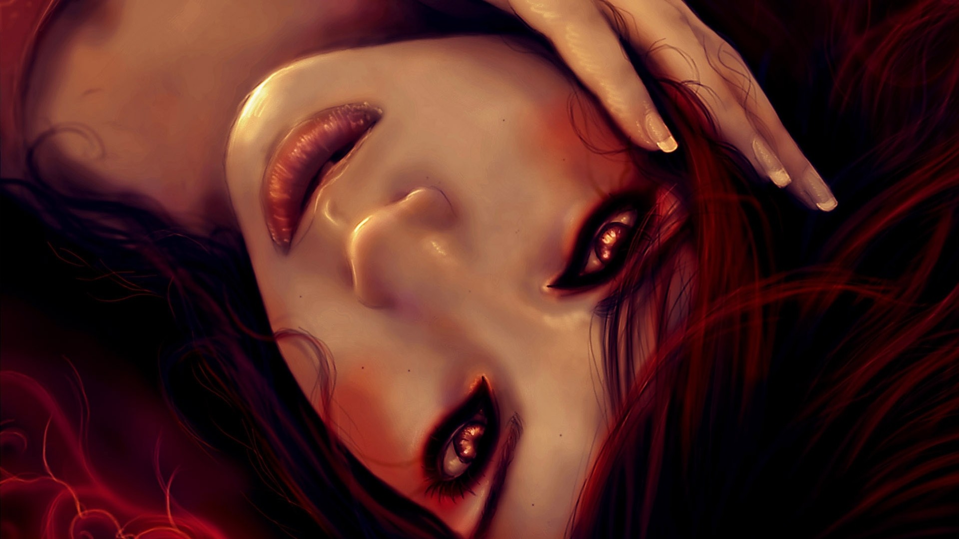 лицо девушка вид дьявол