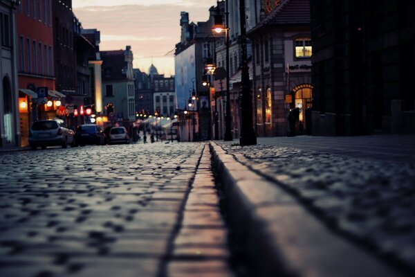 Strada cittadina di notte