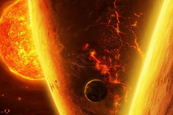 In astronomy, hot flaming planets