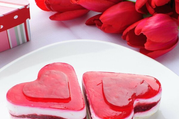 Delicious dessert for Valentine s Day