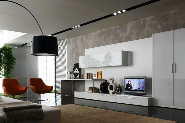 Living room in a modern minimalist style
