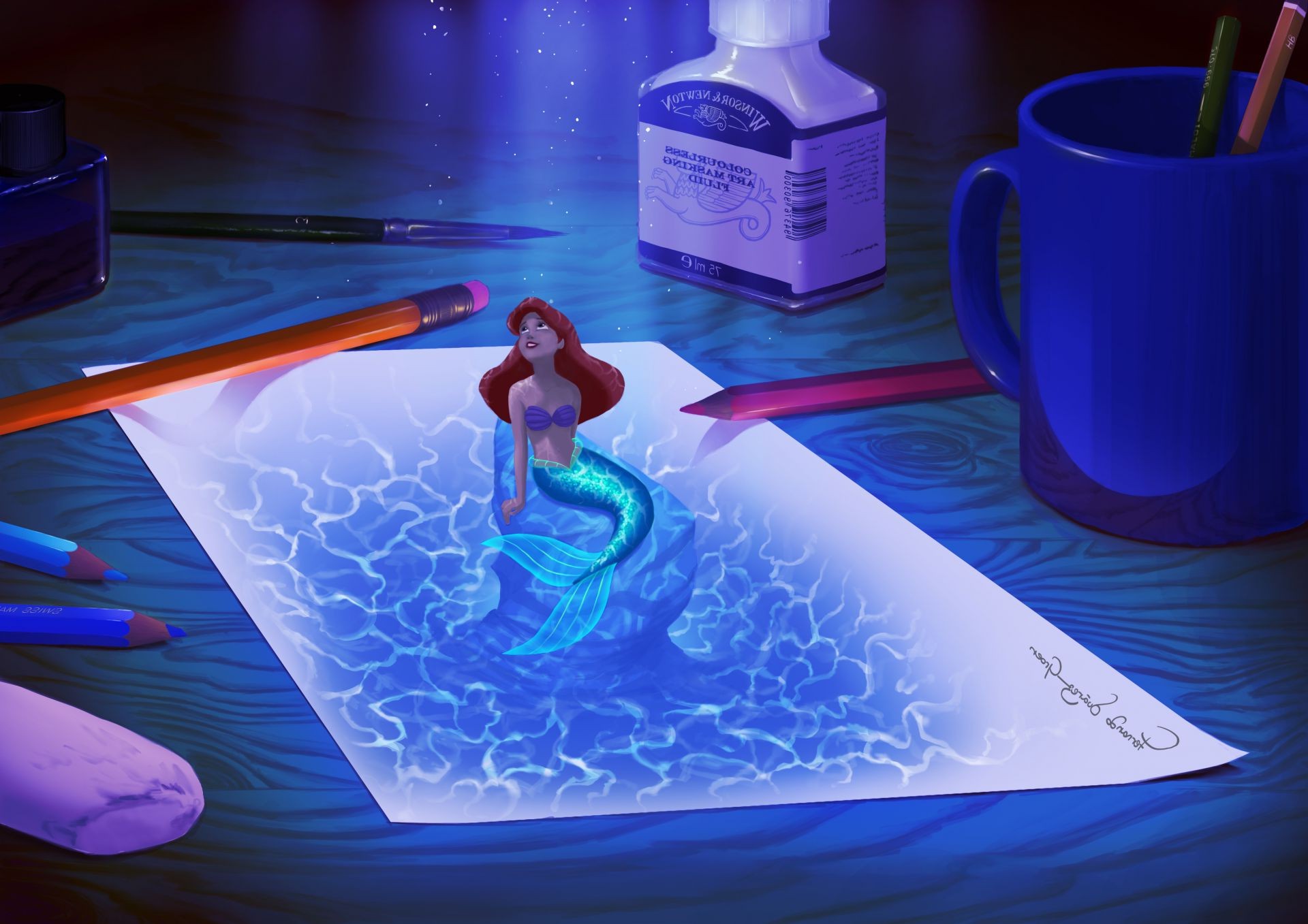 disney tecnologia relax affari luce acqua