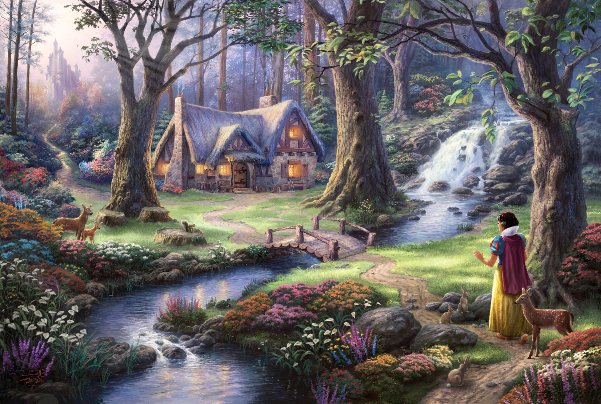 Snow White Discovers The Cottage Of The 50 Th Anniversary Of The