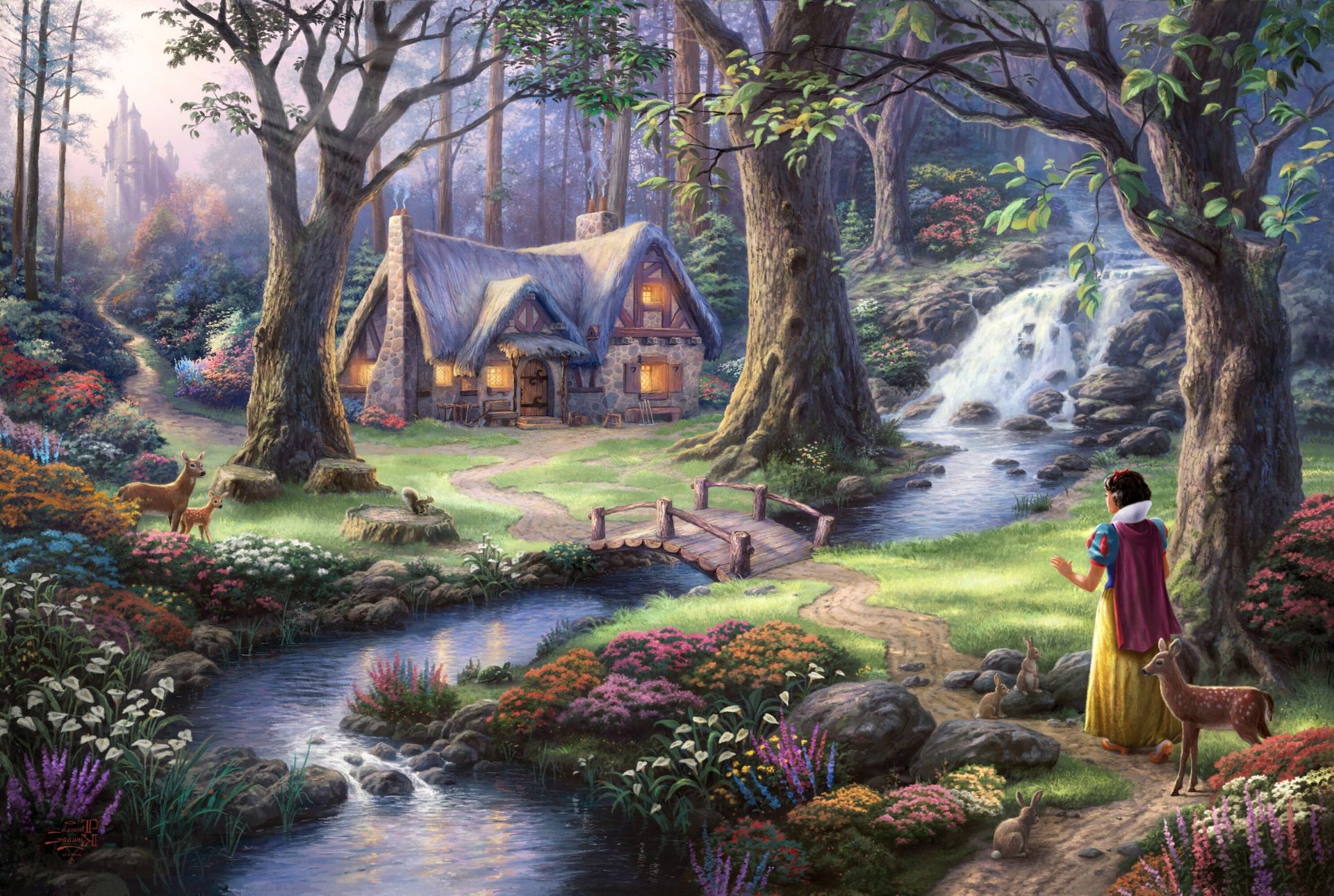 disney tree water wood park outdoors landscape nature travel leaf stream river garden waterfall