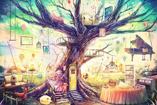 Anime wallpaper feng shui fairy world toys art wallpapers