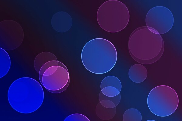 Blue with purple background and circles