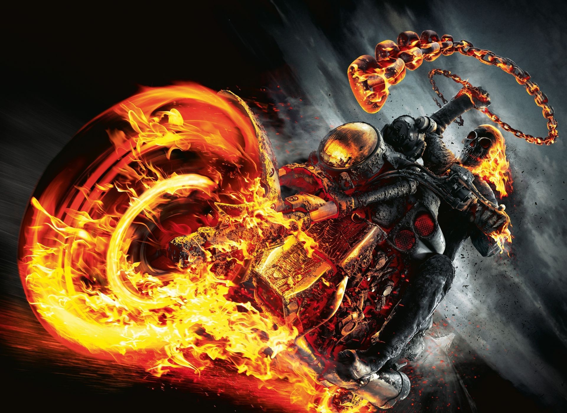 Ghost rider motorcycle fire skull Ghost rider - Phone wallpapers