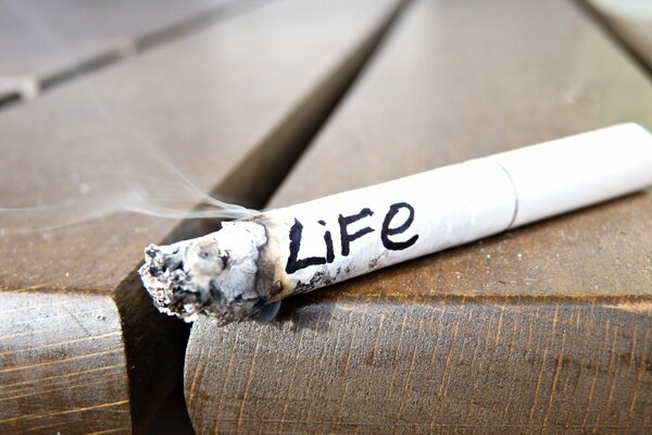 Every cigarette burns your life