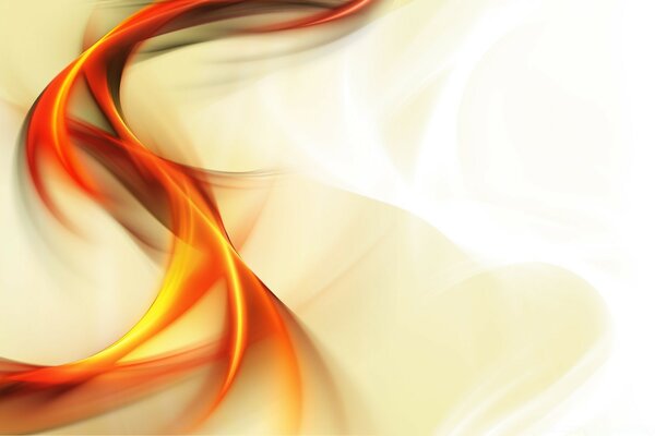 Abstract picture of a flame on a white background