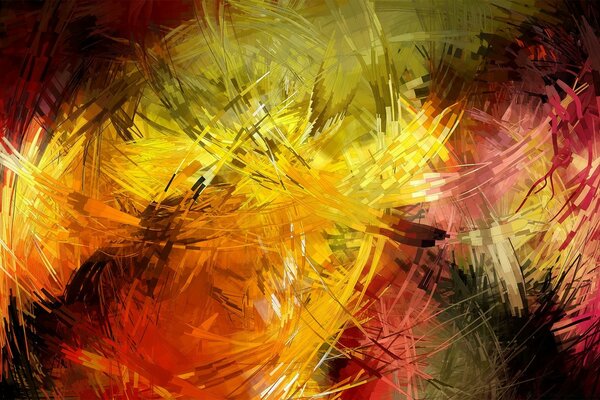 Abstract bright flame of saturated colors